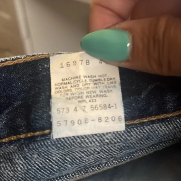 Vintage Levi’s Women’s Acid Wash Back Seam Back Zippers High Rise Tapered Sz 13 - Picture 8 of 8
